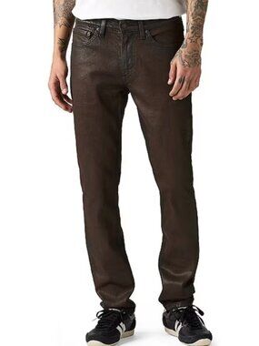 Levi’s 511 Coated Slim Jeans Brown 31x30 NWT Waxed Moto Style